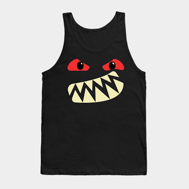 Angry monster face Tank Top by omarelatawy